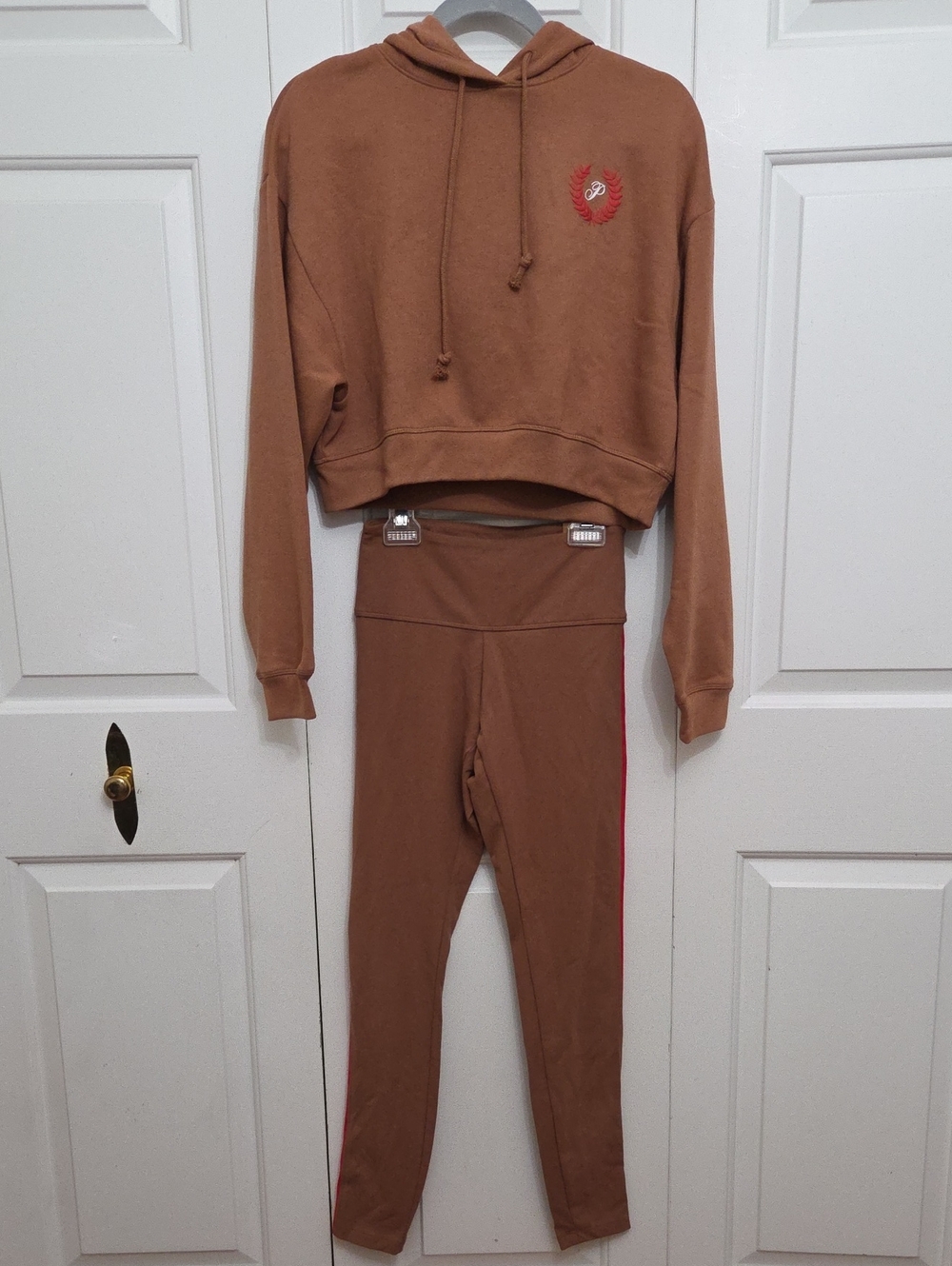 Victoria's Secret PINK Everyday Fleece Cropped Hoodie & HR Leggings Set/ Small